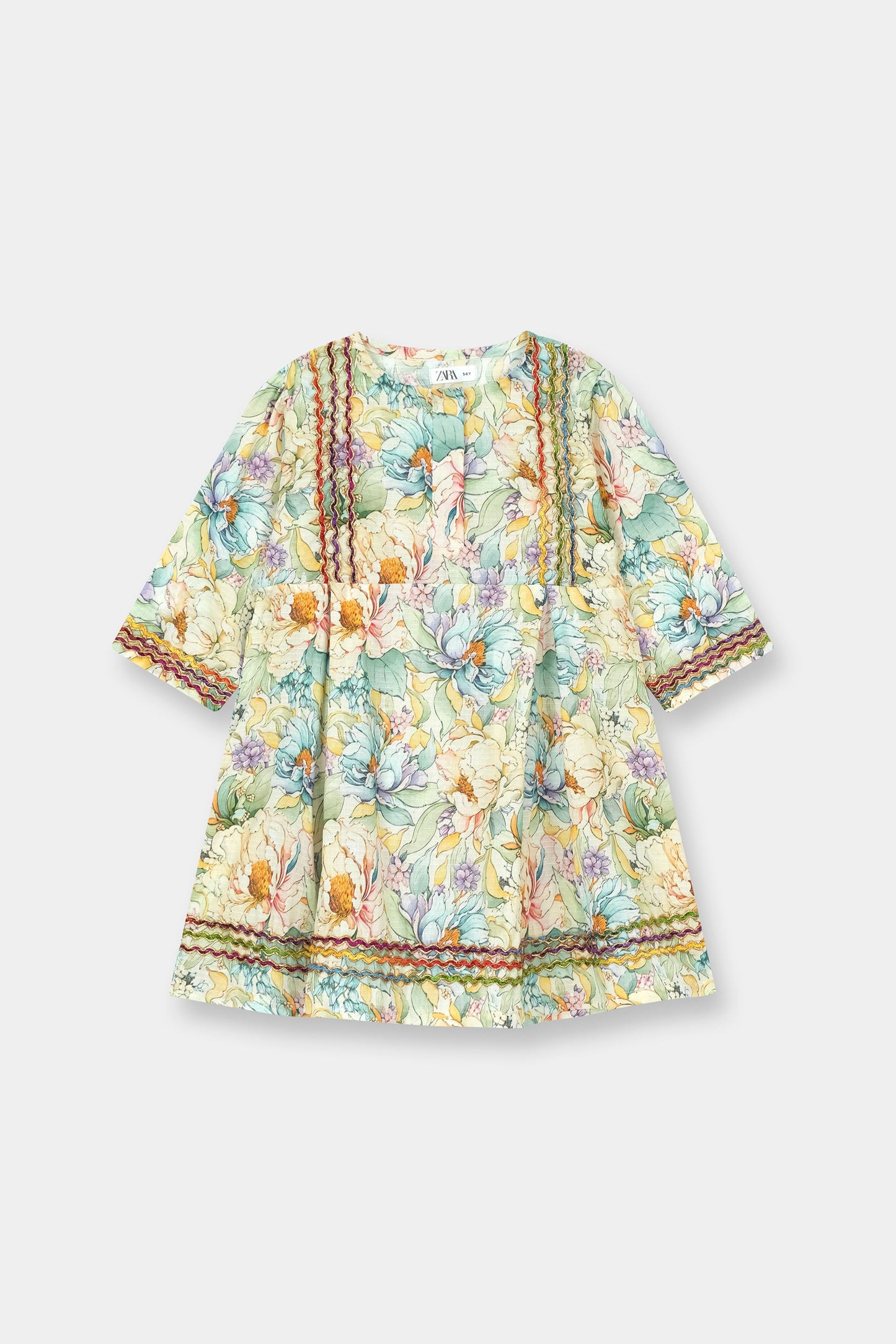Soft Cotton Girls Floral Kurta Trouser Set
