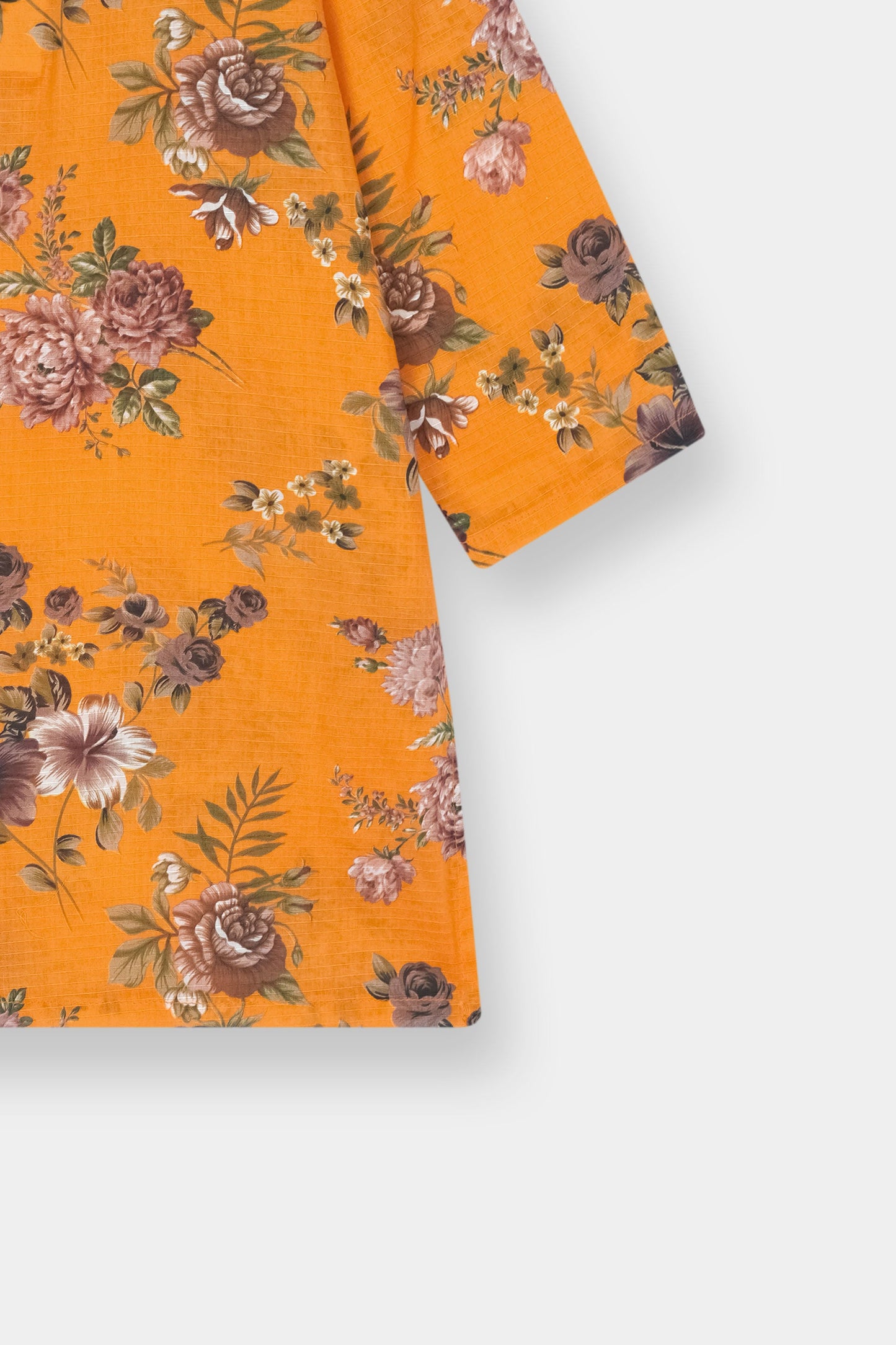 Girls Mustard Bloom 2-Piece Shirt & Trouser