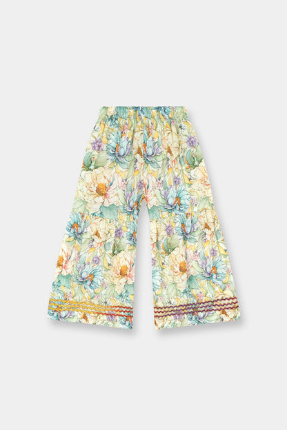 Soft Cotton Girls Floral Kurta Trouser Set