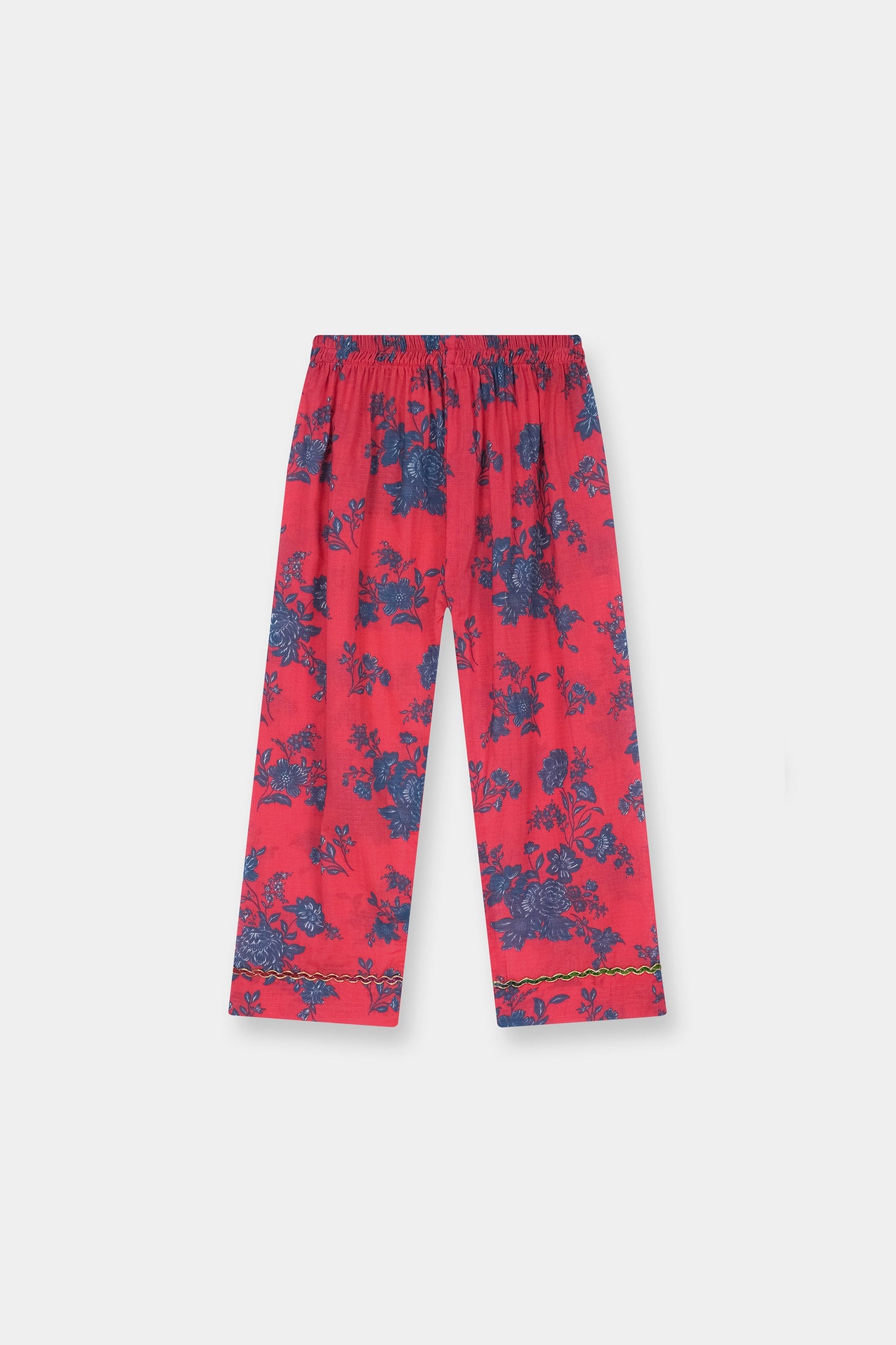 Soft Cotton Girls Floral Kurta Trouser Set