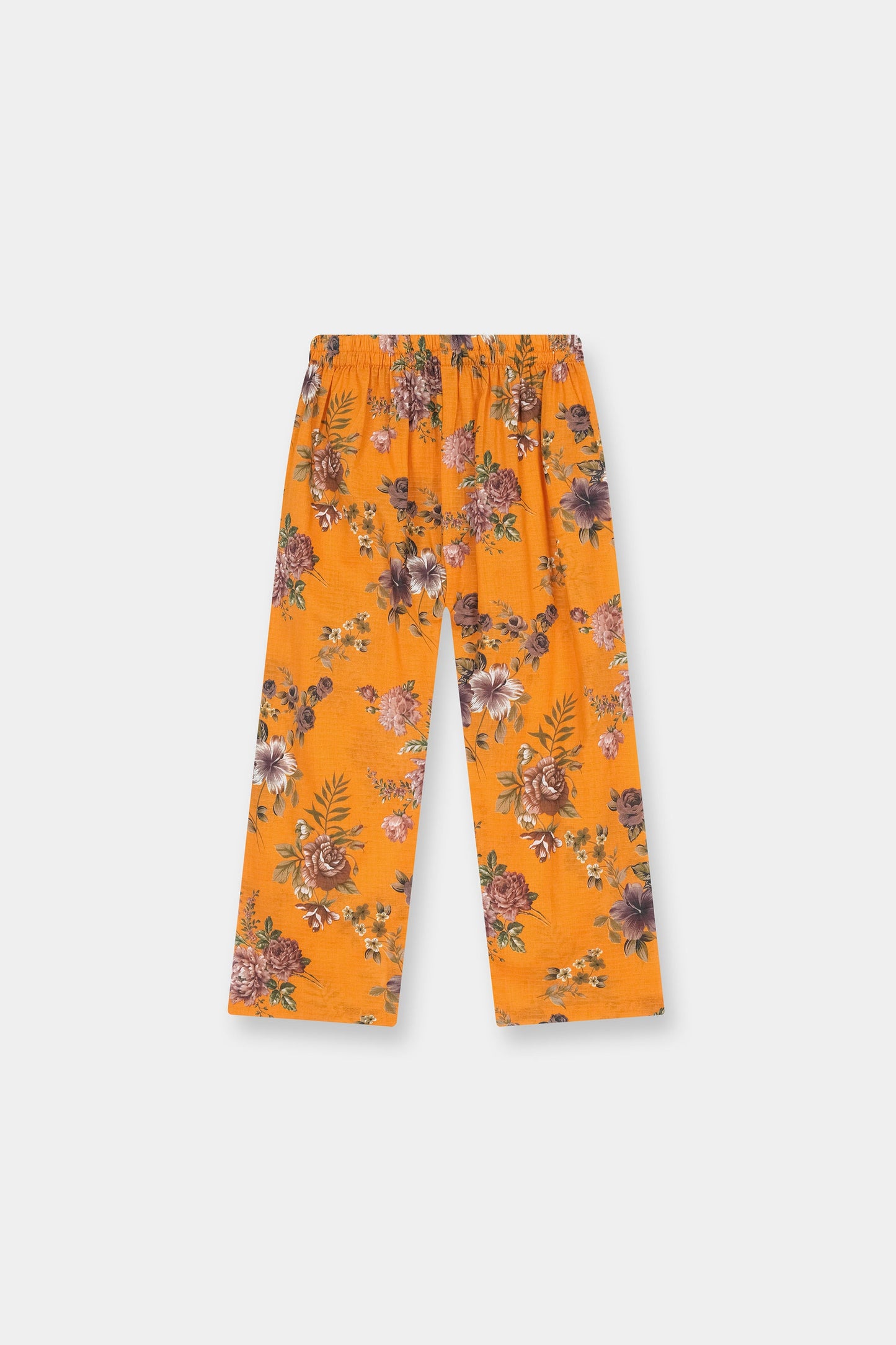 Girls Mustard Bloom 2-Piece Shirt & Trouser