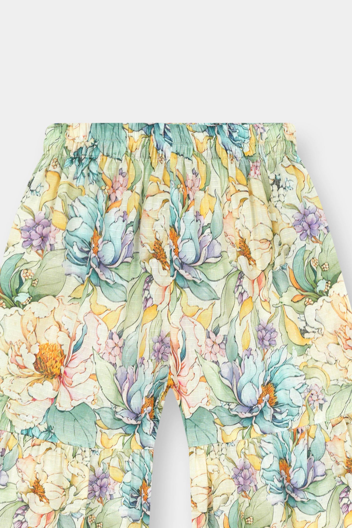 Soft Cotton Girls Floral Kurta Trouser Set