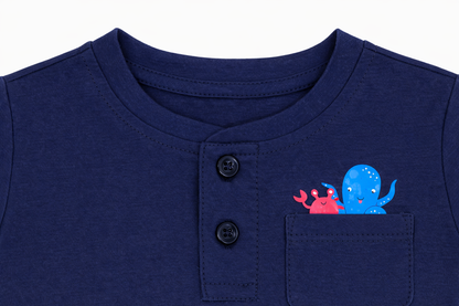 Boys Sea Animal Pocket T-Shirt Shorts Set