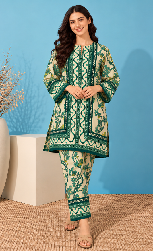 Emerald Grace Khaddar Co-Ord Set