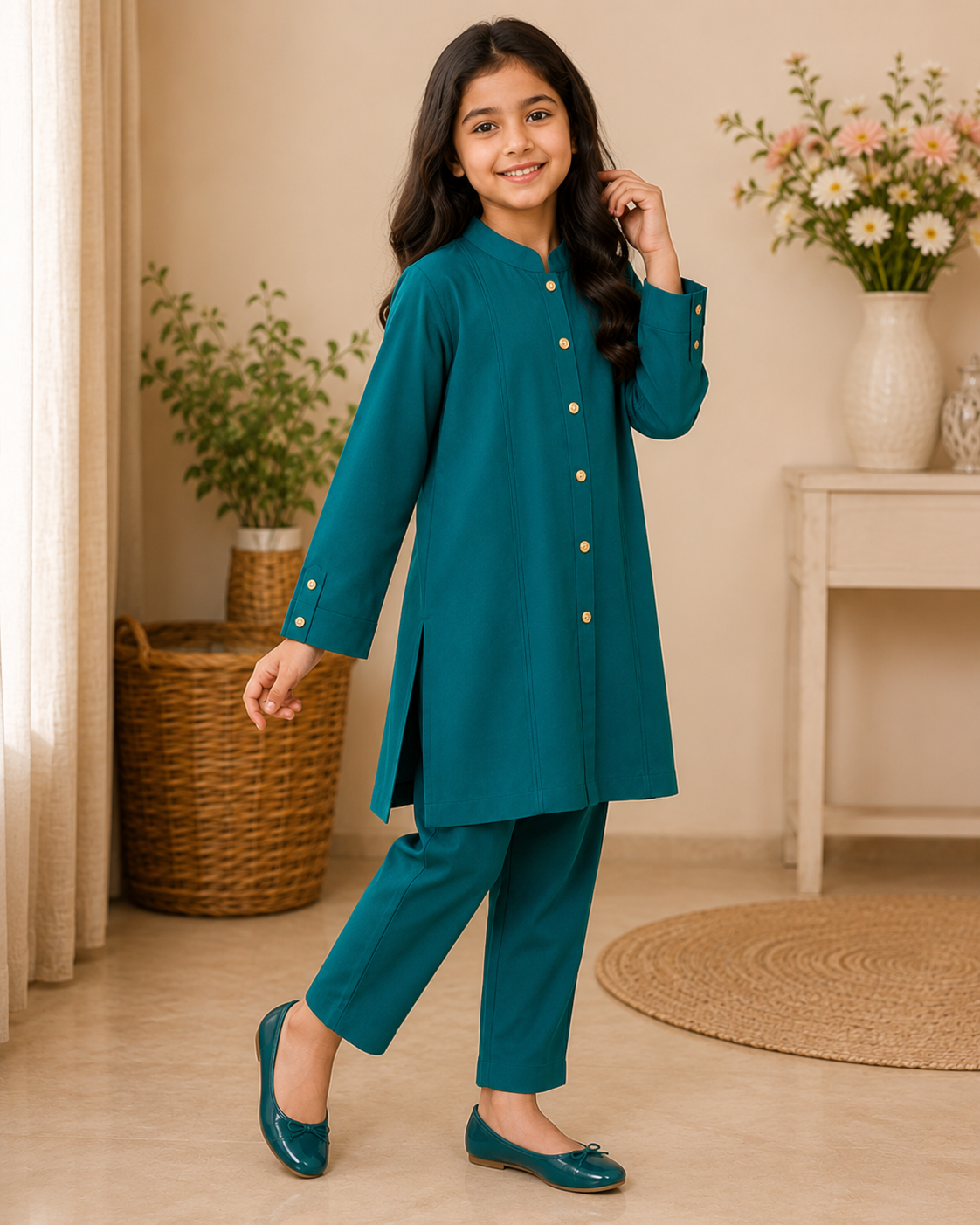 Teal Charm Kurta