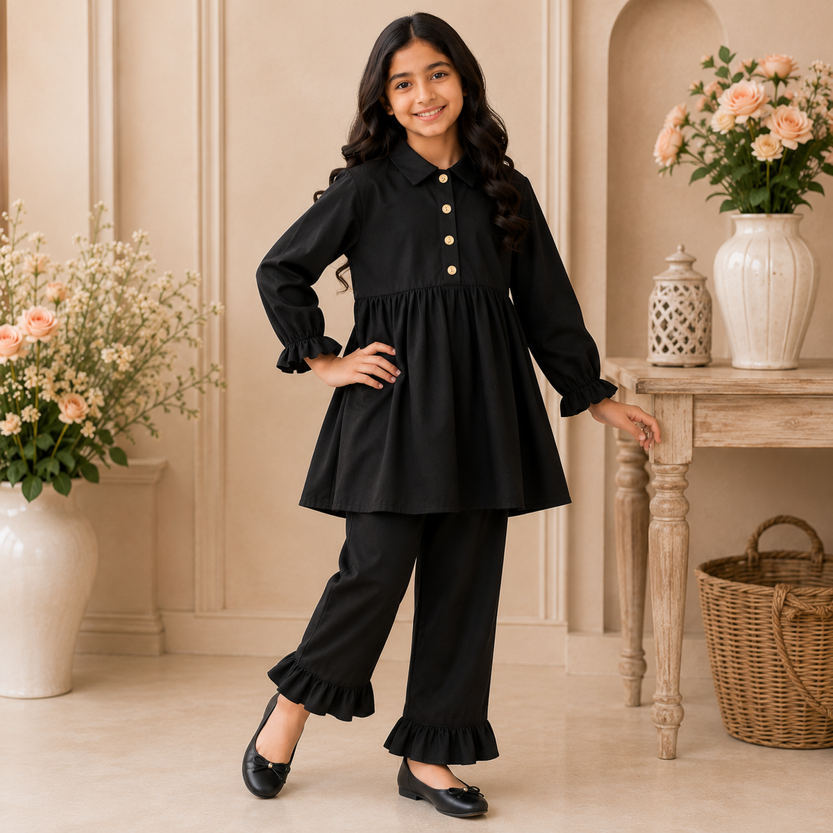 Noir Frill Set