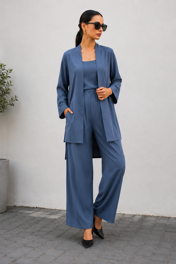 Slate Blue 3-Piece Co-Ord Set
