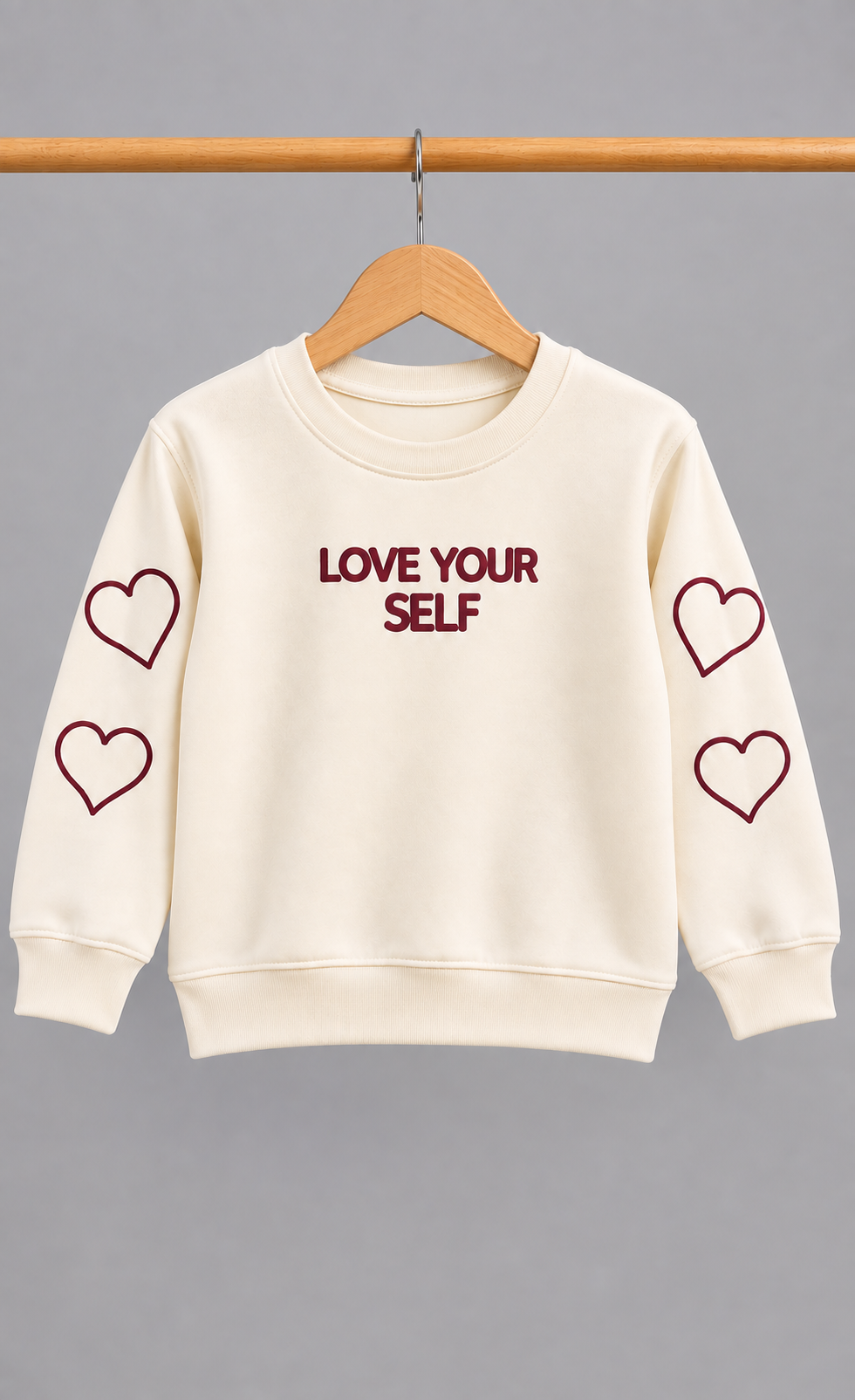 Heart Patch Off-White Pullover