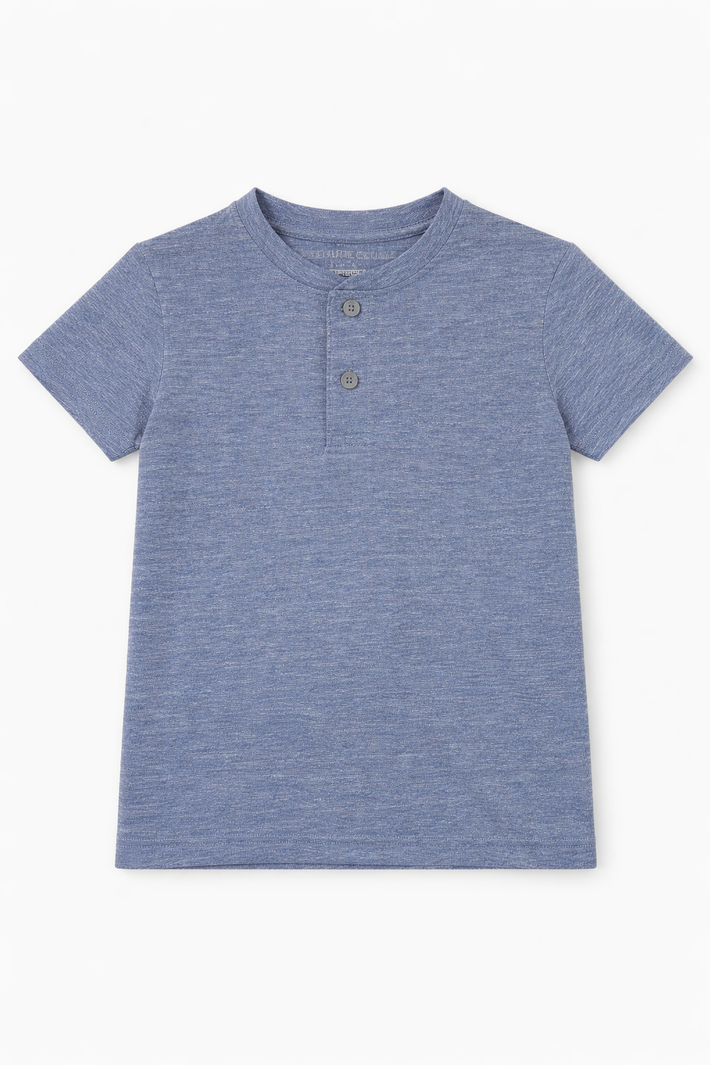 Boys Blue Henley Cotton T-Shirt Casual Summer Tee