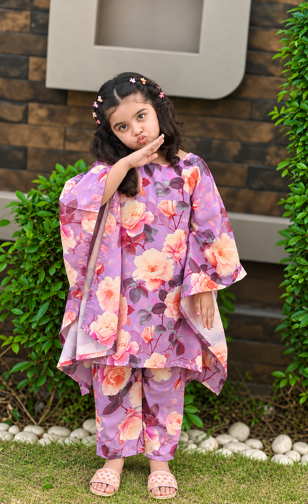Lilac Floral Kaftan