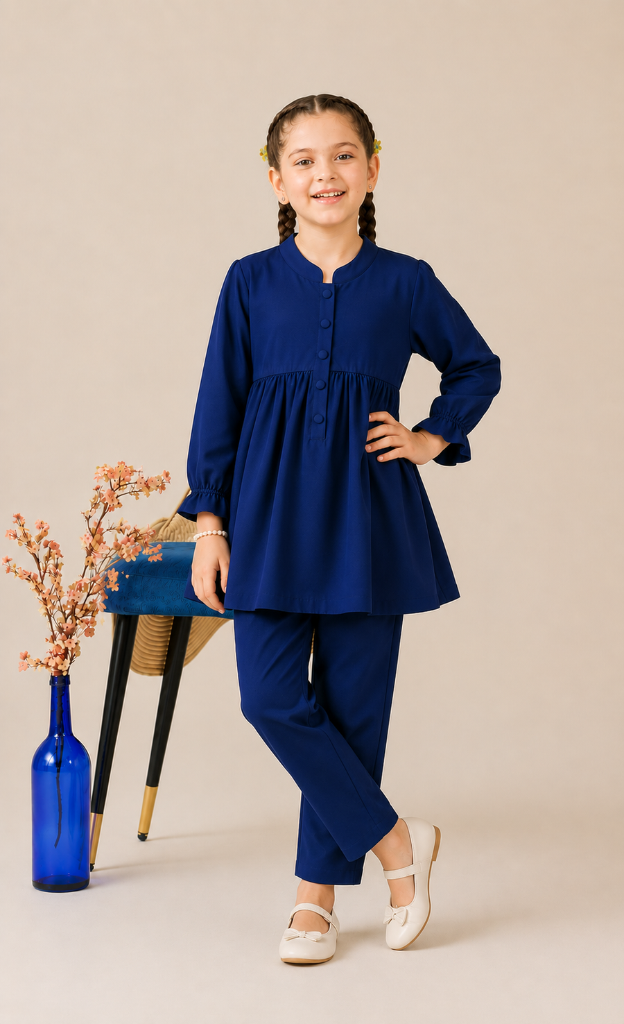 Blue Ruffle Set
