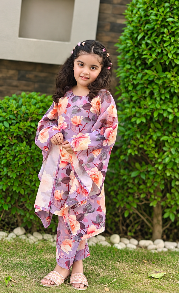 Lilac Floral Kaftan