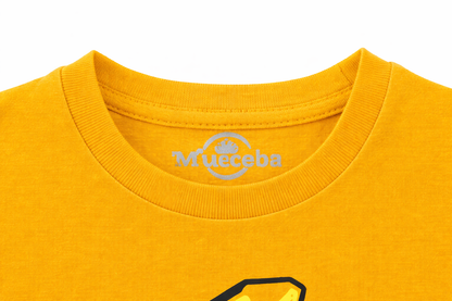 Kids Yellow Digger Print Casual Summer Set