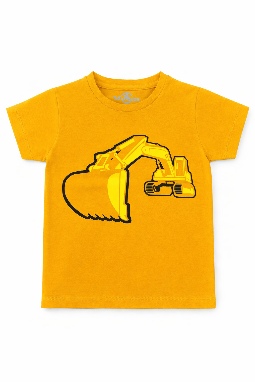 Kids Yellow Digger Print Casual Summer Set