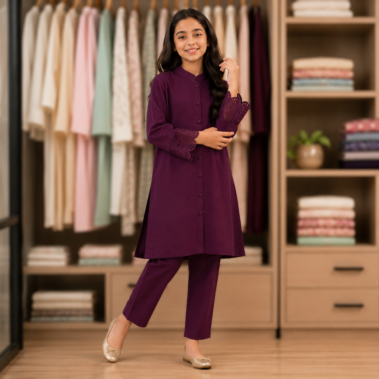 Elegant Berry Kurta