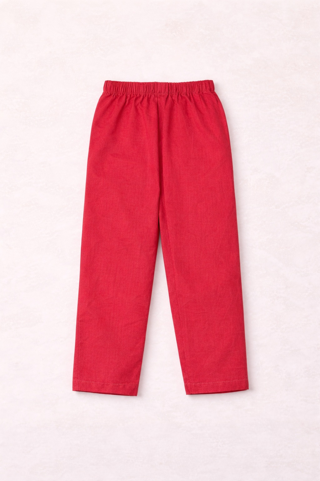 Girls Traditional Red Kurta Trouser Cotton Set