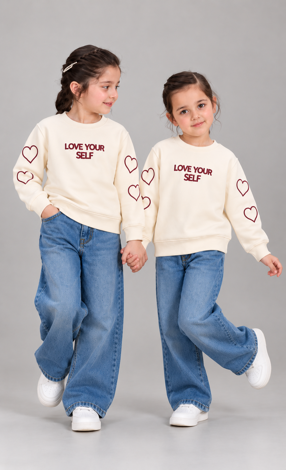 Heart Patch Off-White Pullover
