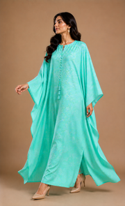 Aqua Bloom Kaftan
