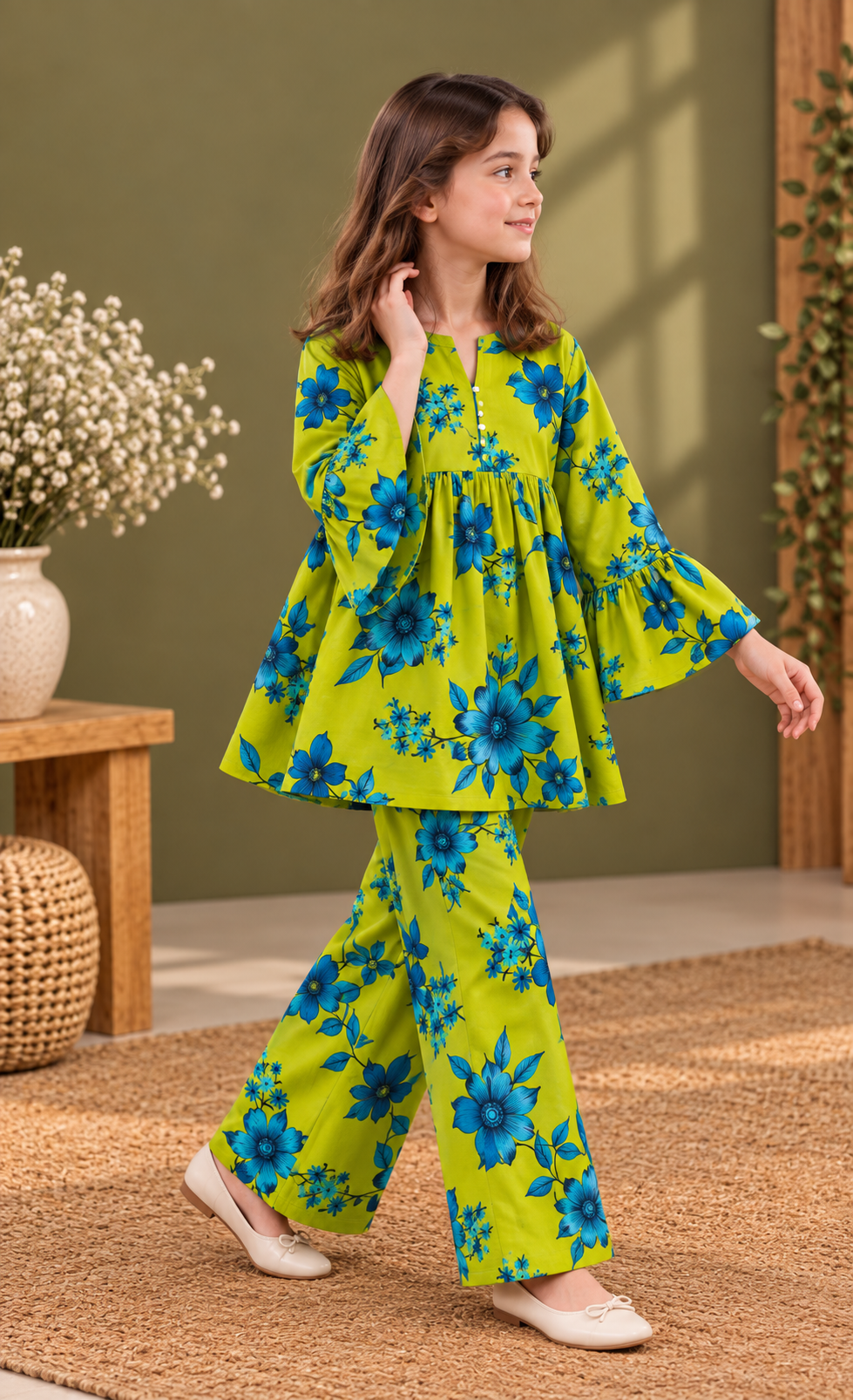 Olive Green Floral