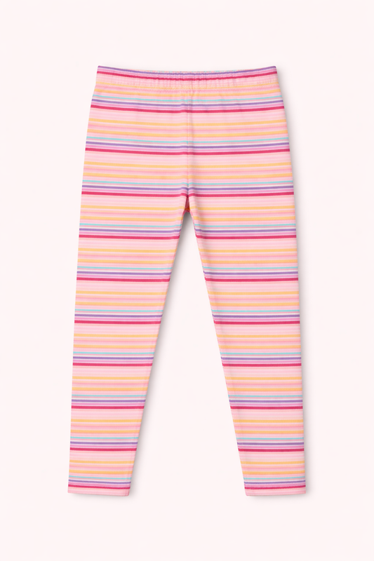 Kids Multicolor Stripe Stretchable Cotton Tights