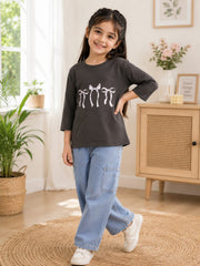 Charcoal Bow Print Tee