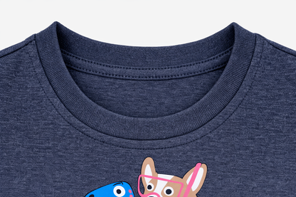 Vacay All Day Cartoon Dog Kids Casual T-Shirt