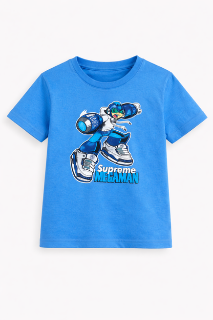 Kids Superhero Cartoon Print Casual Cotton T-Shirt