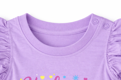 Unicorn Rainbow Kindness Print Girls Cotton T-Shirt