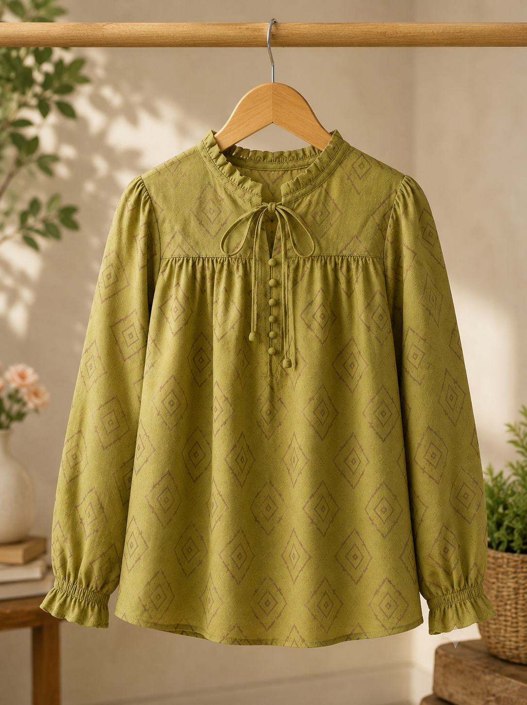 Olive Aztec TOP