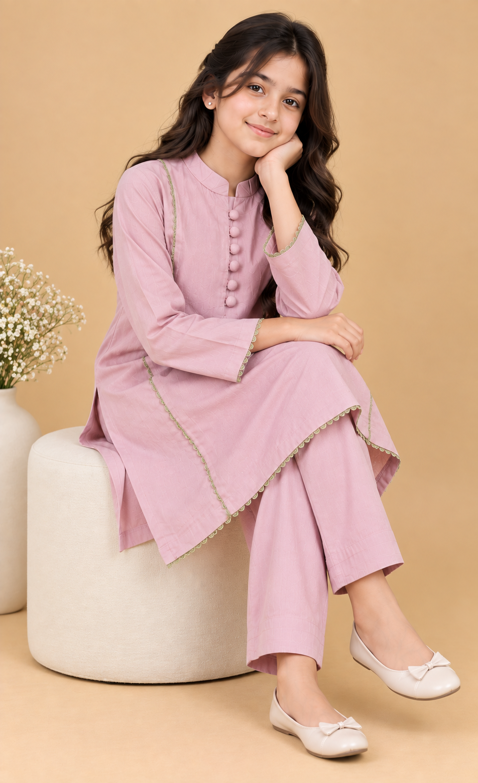 Dusty Rose Piping Set 2PC