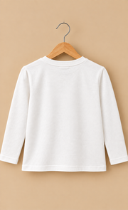 "Positive and Happy" White Floral T-Shirt