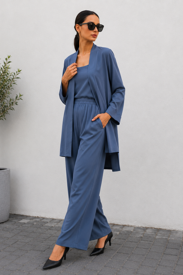 Slate Blue 3-Piece Co-Ord Set