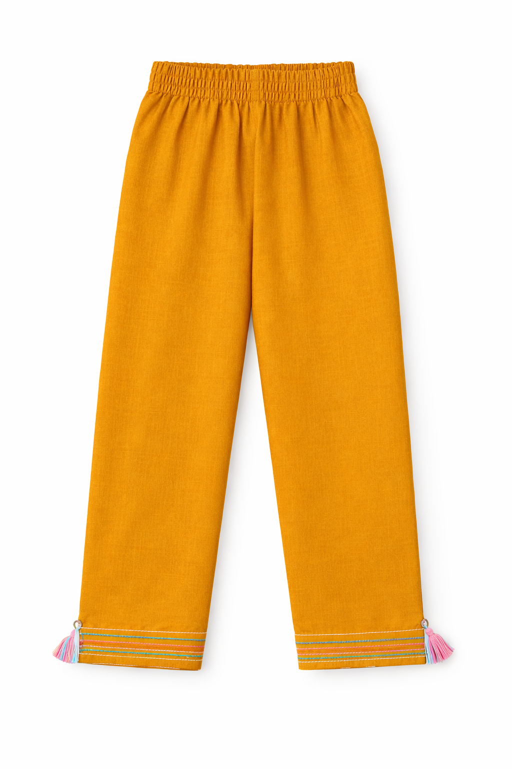 Girls Signature Mustard Embroidered 2-PC Kurta Set