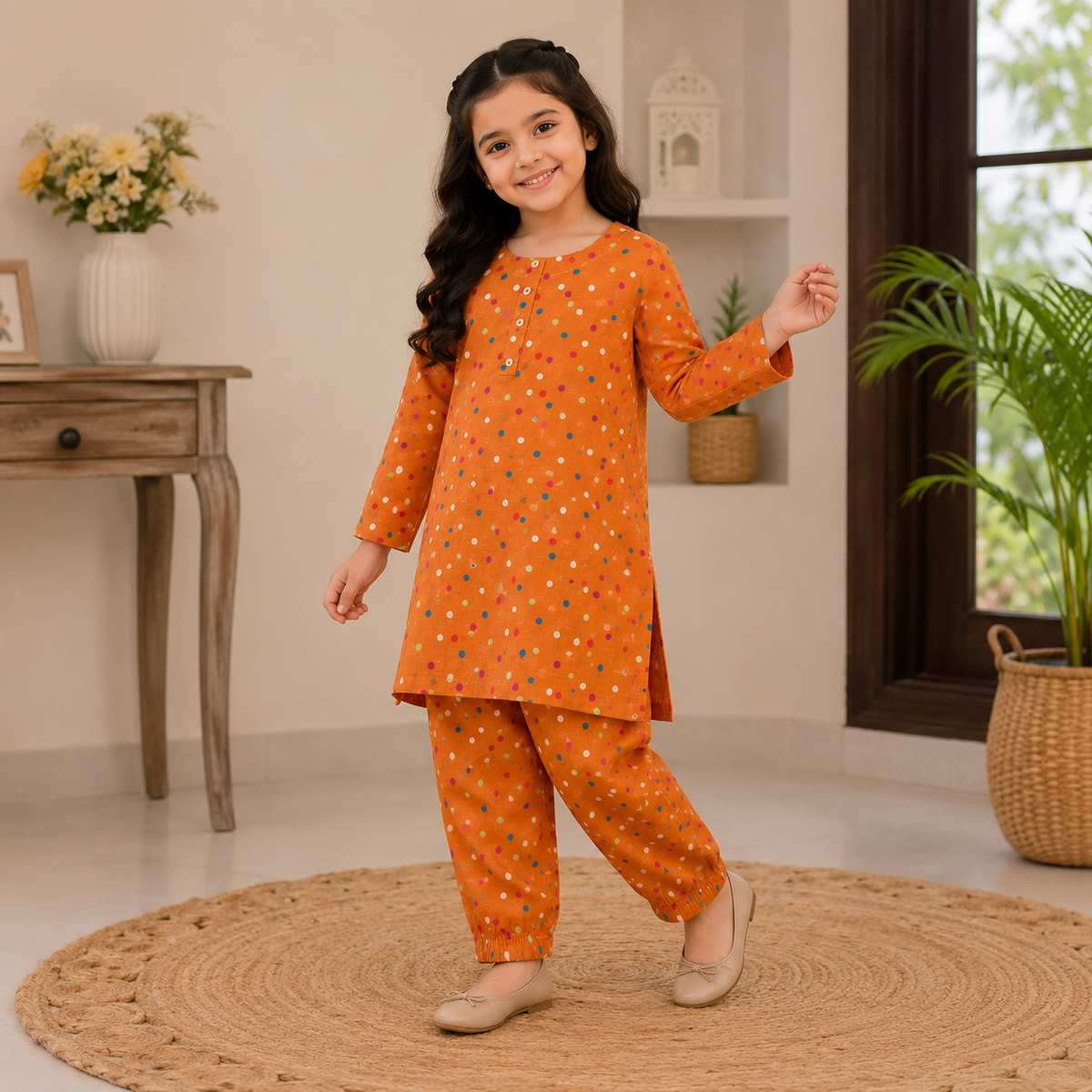 Amber Polka-Dot Set