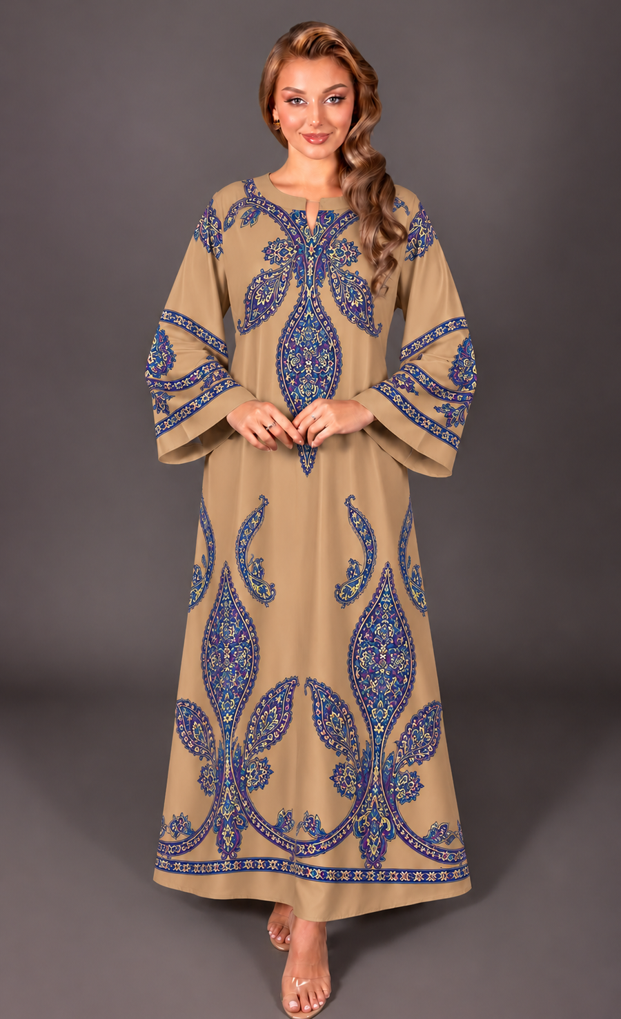 Royal Blue Heritage Silk Kaftan