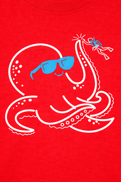 Boys Red Sea Adventure T-Shirt Cotton Tee