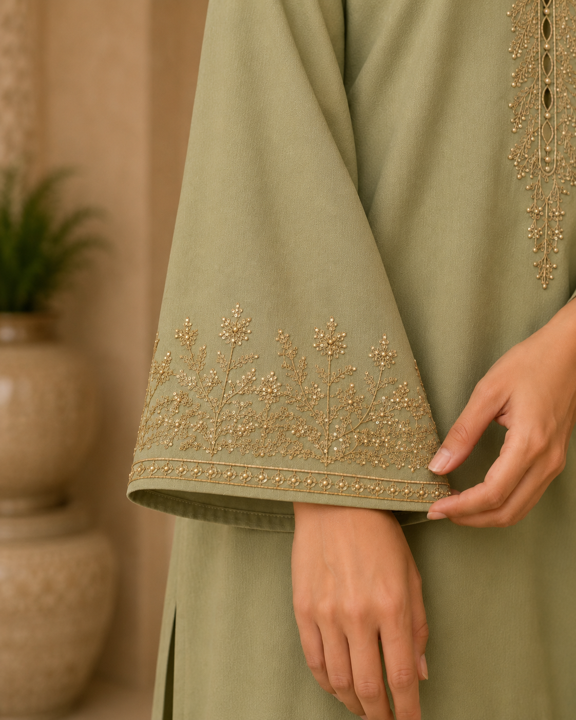 Olive Embellished