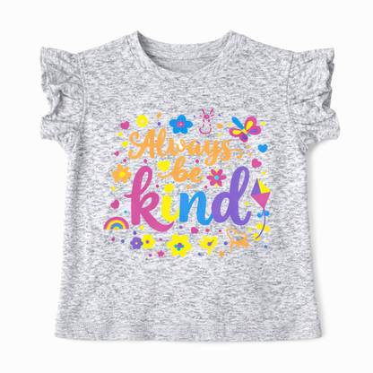 Girls Always Be Kind Printed Soft Cotton Summer Tee