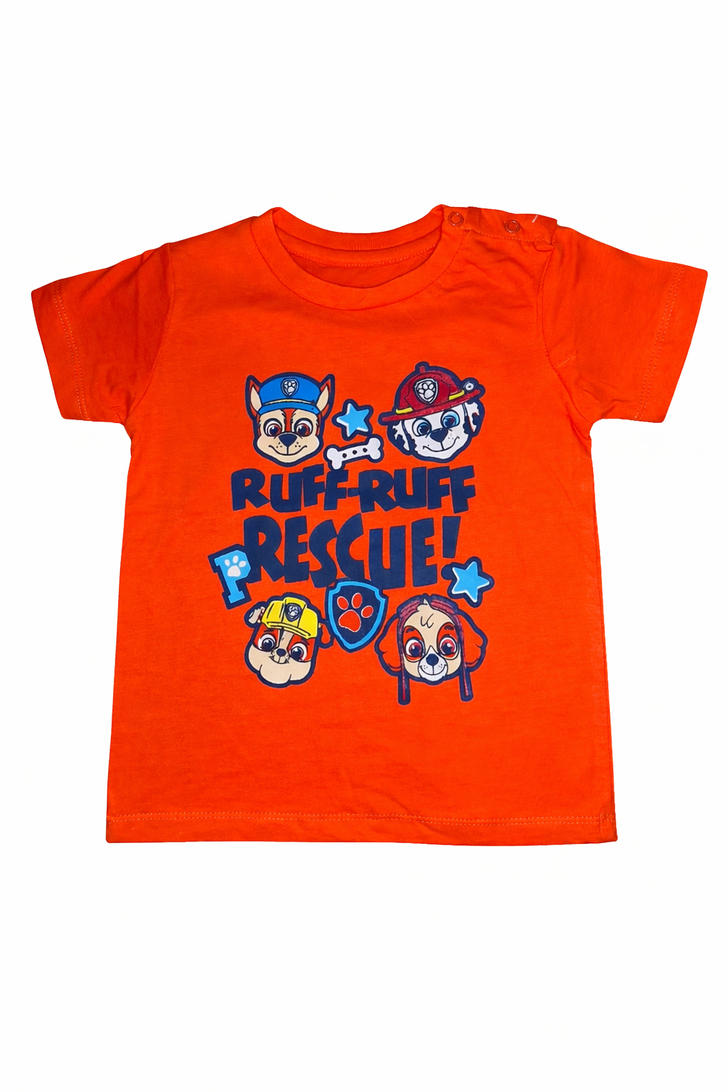 Boys Orange Graphic Tee & Grey Shorts Summer Set