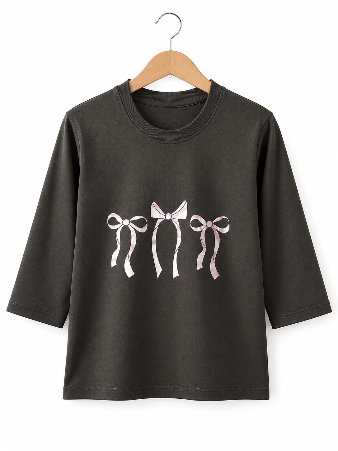 Charcoal Bow Print Tee