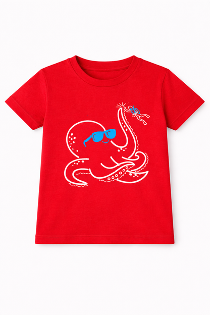 Boys Red Sea Adventure T-Shirt Cotton Tee