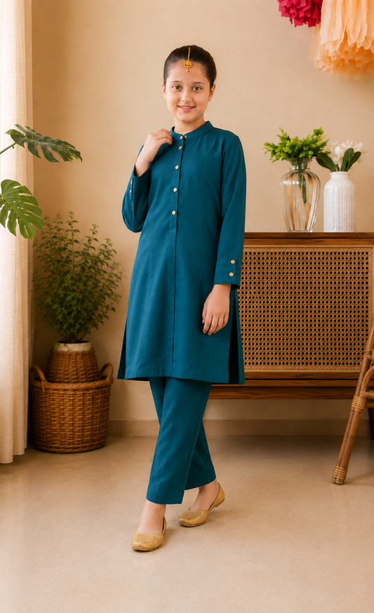 Teal Charm Kurta