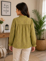 Olive Aztec TOP