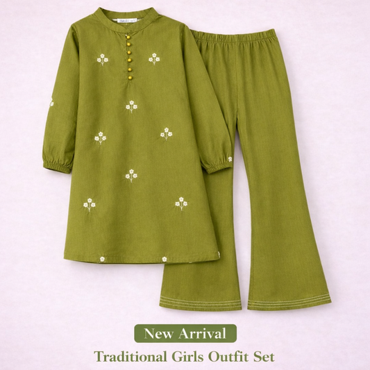 Premium Lawn Embroidered Girls 2-piece outfit set