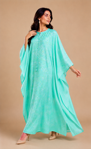 Aqua Bloom Kaftan