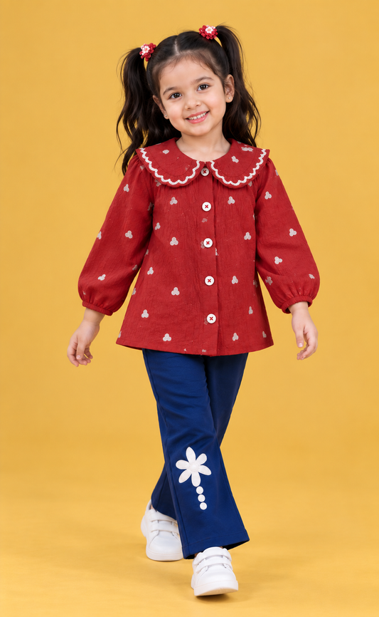 Traditional Elegance Red Tunic
