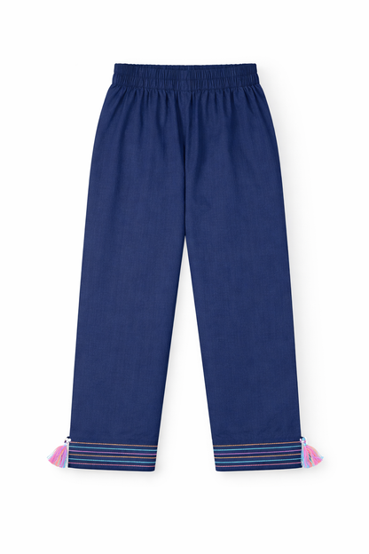 Girls Signature Navy blue 2-Piece Kurta Set