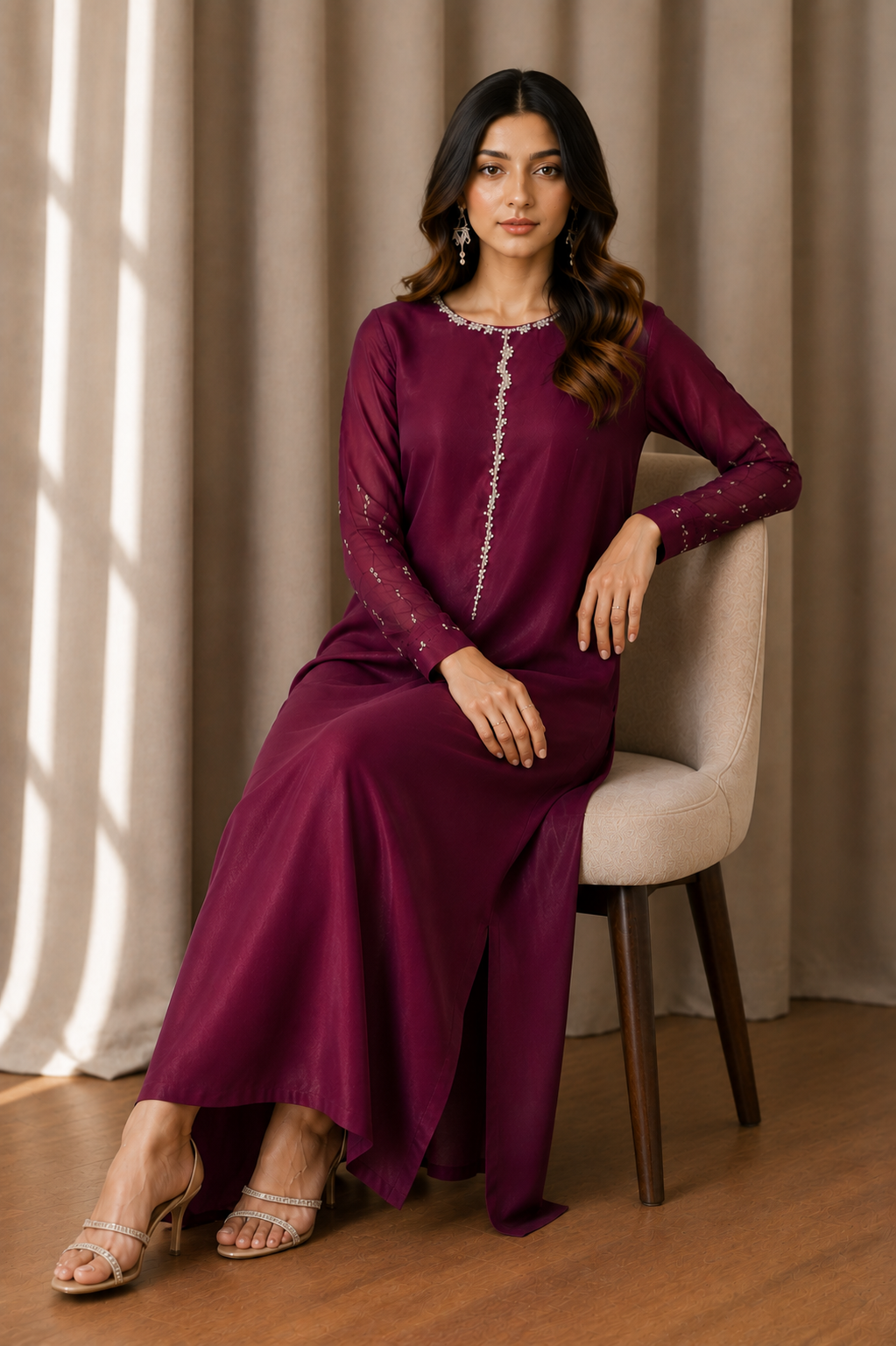 Pearl Bloom Maroon
