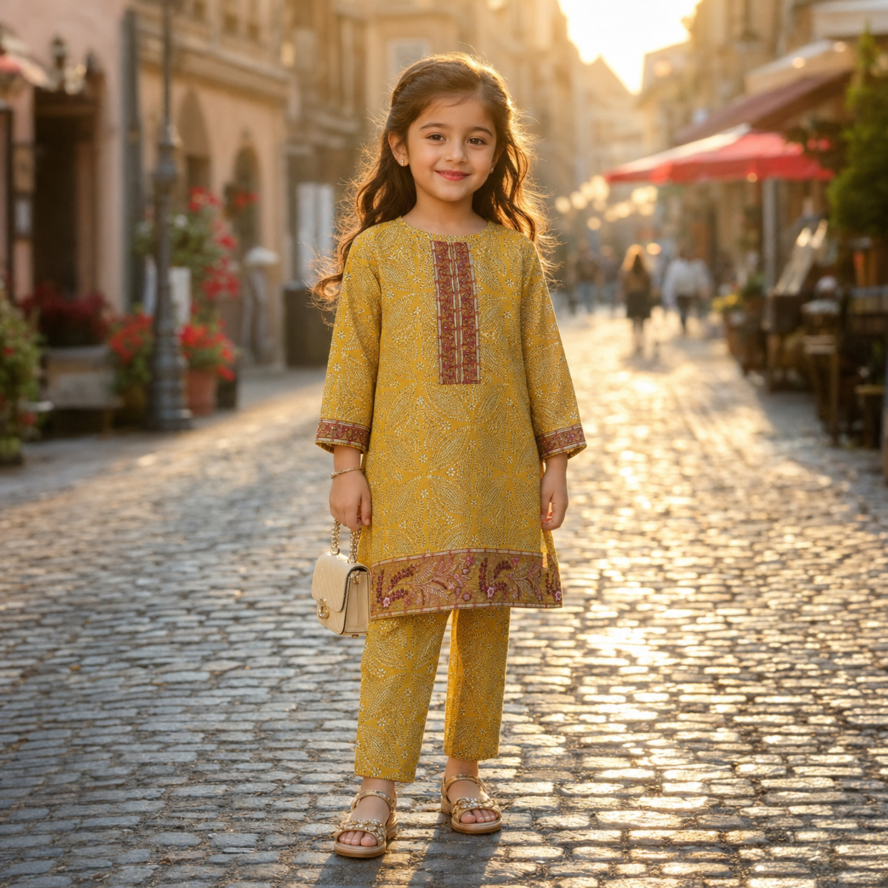 Zunaira Mustard Set