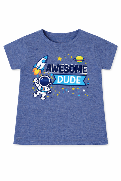 Awesome Dude Space Graphic Boys Cotton T-Shirt